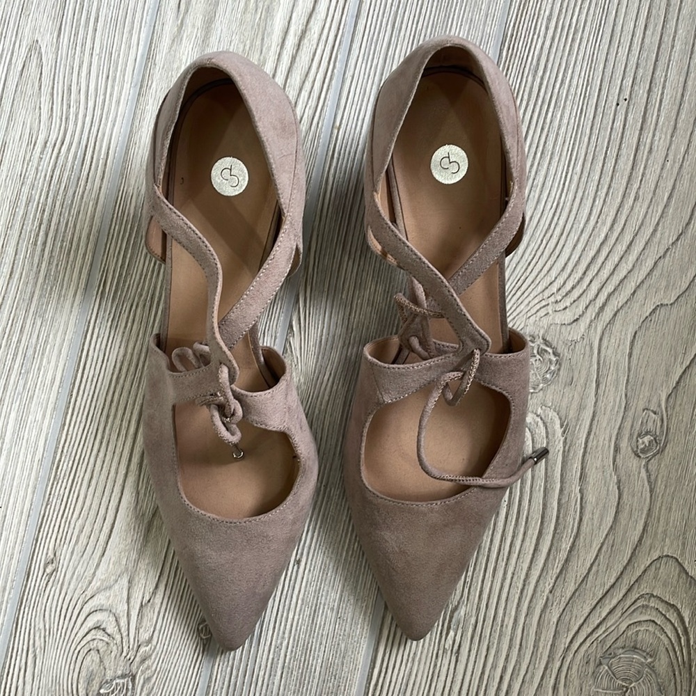 Dressbarn Danni Tie Suede Heels